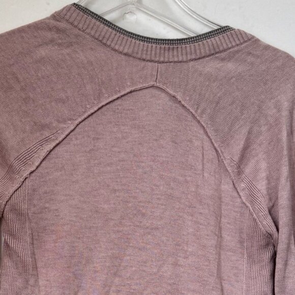 Lululemon Hello Aloe Pullover Sweater Silk Crew Tunic Knit Lightweight Rose Top - Picture 14 of 16